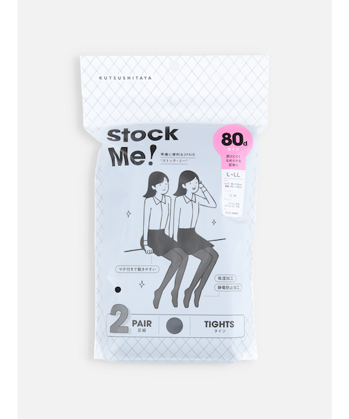 80デニールゾッキタイツ2PAIR L~LLサイズ