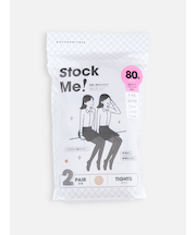 80デニールゾッキタイツ2PAIR L~LLサイズ