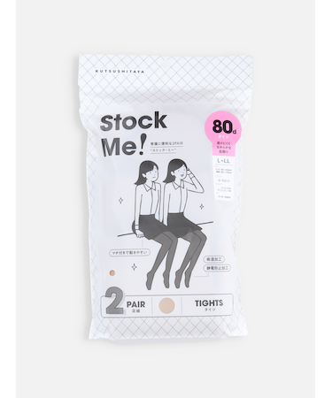 80デニールゾッキタイツ2PAIR L~LLサイズ