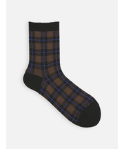 毛混チェックJQソックス