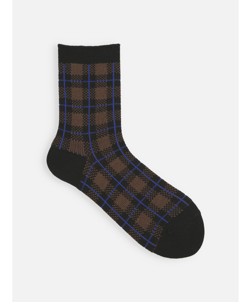 毛混チェックJQソックス