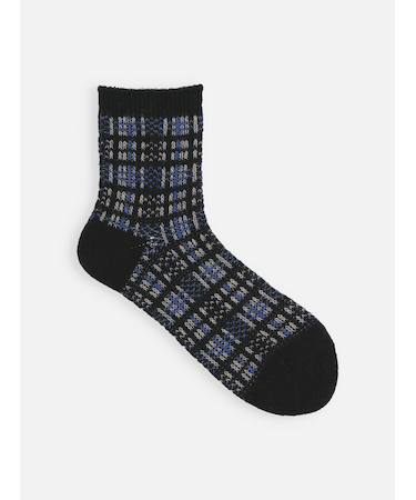 ふわふわチェックJQショートソックス