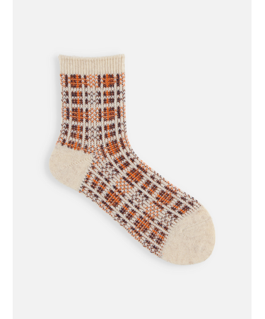 ふわふわチェックJQショートソックス