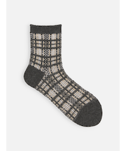 ふわふわチェックJQショートソックス