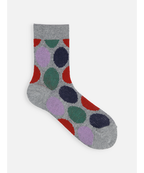 ジャカードドットショートソックス