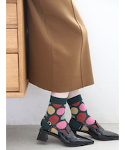 ジャカードドットショートソックス