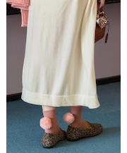 ファー梵天付きショートソックス