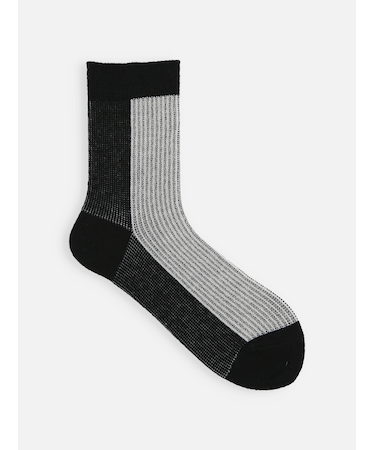 ふわふわラメバイカラージャカードソックス