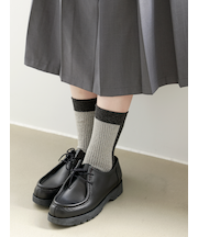 ふわふわラメバイカラージャカードソックス