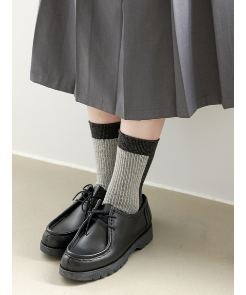 ふわふわラメバイカラージャカードソックス