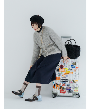 ふわふわラメバイカラージャカードソックス