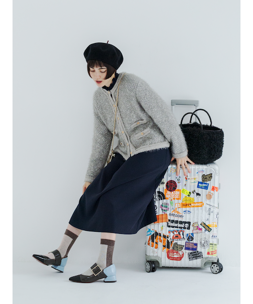 ふわふわラメバイカラージャカードソックス