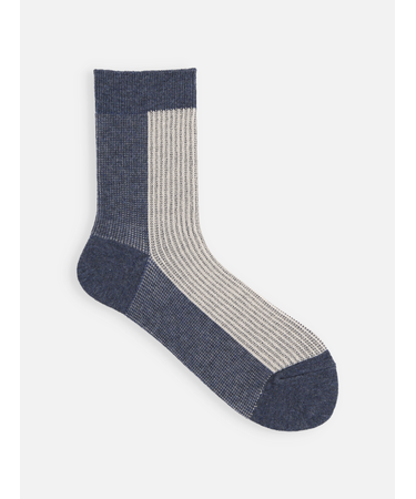 ふわふわラメバイカラージャカードソックス