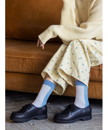 ふわふわラメバイカラージャカードソックス