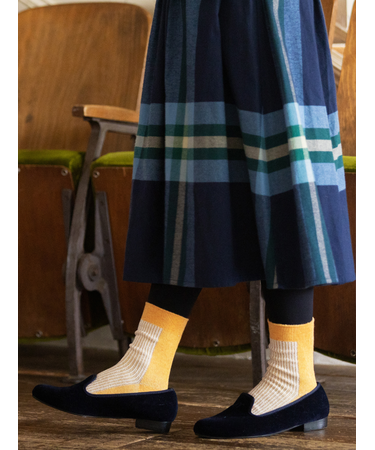 ふわふわラメバイカラージャカードソックス