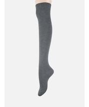 無地ベタオーバーニーソックス