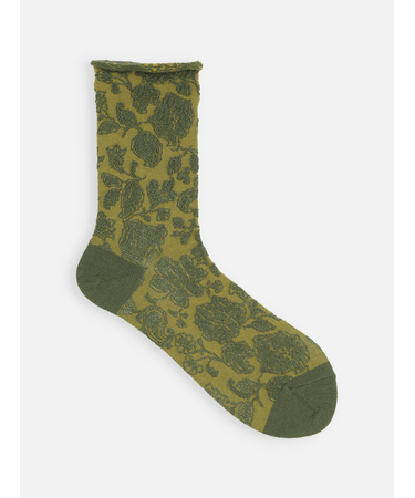 バナウォームフラワーフロートロールショートソックス