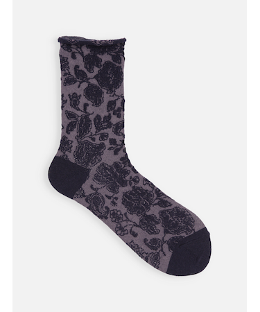 バナウォームフラワーフロートロールショートソックス