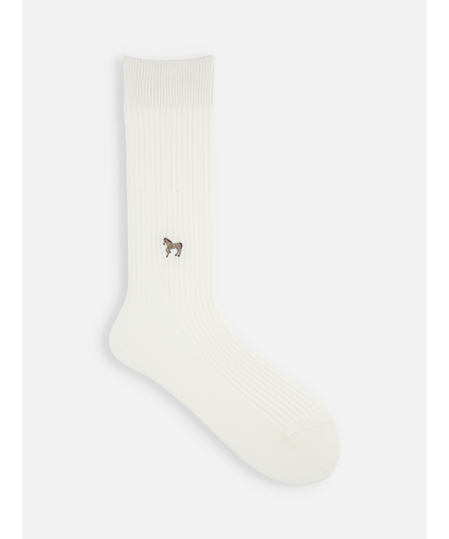 馬刺繍2×2リブスリーク