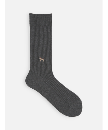 馬刺繍2×2リブスリーク