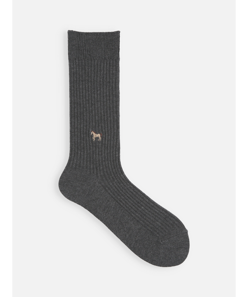 馬刺繍2×2リブスリーク