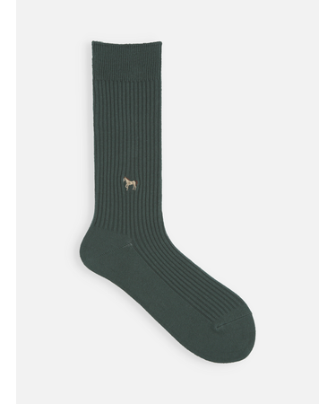 馬刺繍2×2リブスリーク