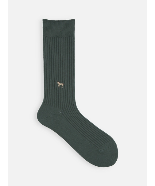 馬刺繍2×2リブスリーク