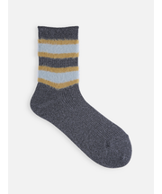 ラメリブモールボーダーショートソックス