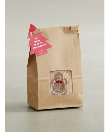 クリスマスギフト WINTER HOLIDAYワッペン刺繍ソックス