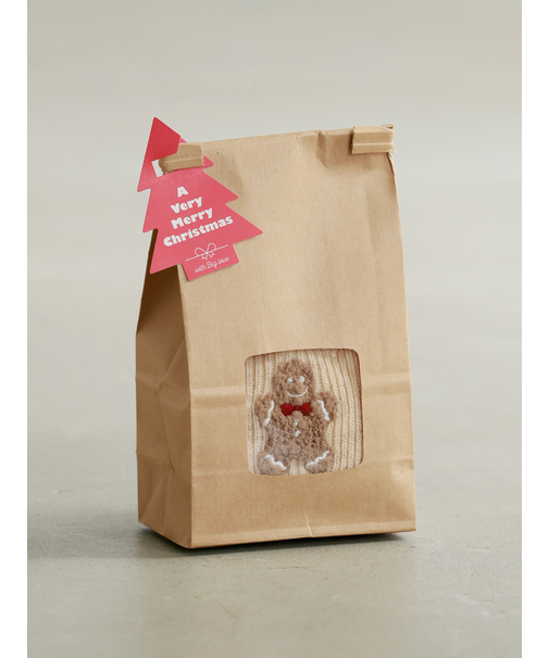 クリスマスギフト WINTER HOLIDAYワッペン刺繍ソックス