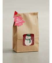 クリスマスギフト WINTER HOLIDAYワッペン刺繍ソックス