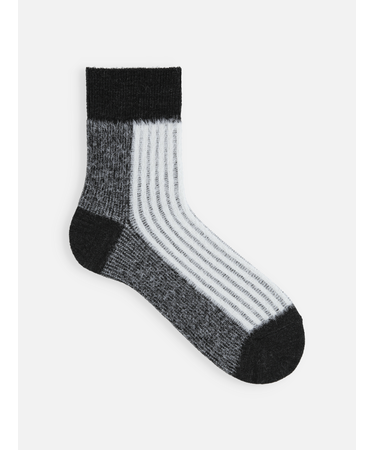 【Tabio MEN】JQミンクモールリブショート丈ソックス