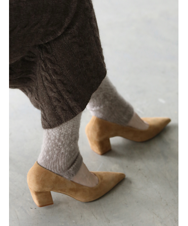 ジャカード起毛レッグウォーマー