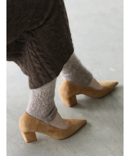 ジャカード起毛レッグウォーマー