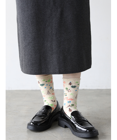 紡毛北欧クリスマスソックス