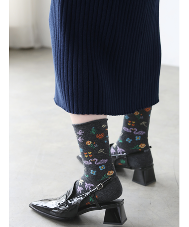 紡毛北欧クリスマスソックス