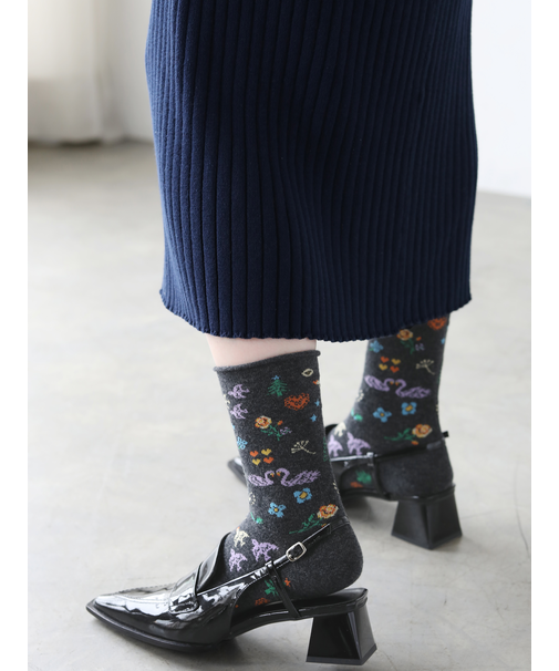 紡毛北欧クリスマスソックス