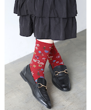 紡毛北欧クリスマスソックス