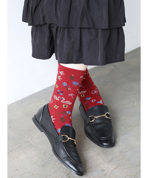 紡毛北欧クリスマスソックス