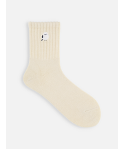 毛混アメリブ動物刺繍ショートソックス