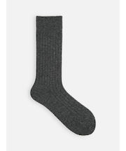 【数量限定】ピュアカシミヤリブレギュラーソックス　23～25?（ギフトBOX付）