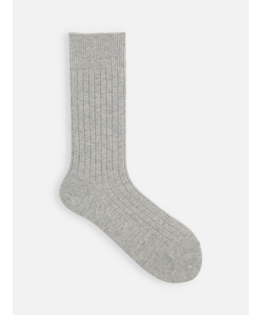 【数量限定】ピュアカシミヤリブレギュラーソックス　23～25?（ギフトBOX付）