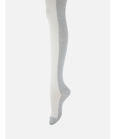 綿混バイカラータイツ