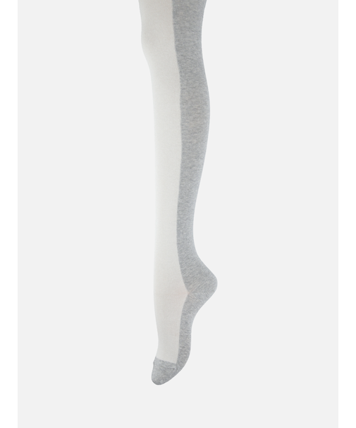 綿混バイカラータイツ