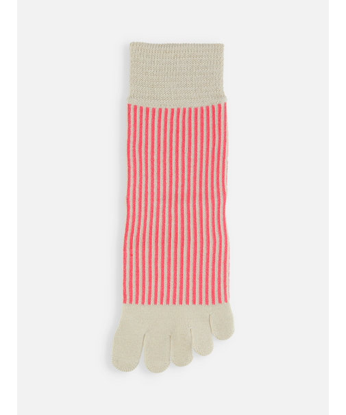 五本指ストライプショートソックス