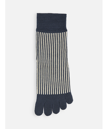 五本指ストライプショートソックス