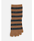 紡毛五本指ボーダーショートソックス