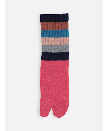 足袋アメリブマルチボーダーソックス