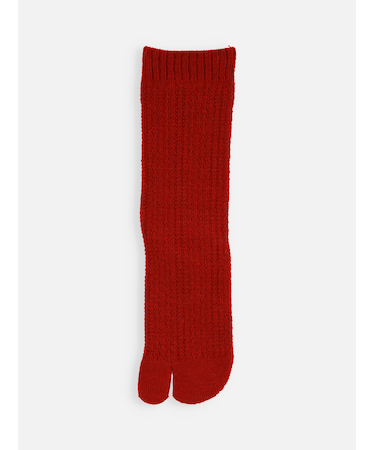 毛混 メッシュ柄足袋ソックス