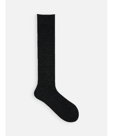 バナウォームラメリブハイソックス